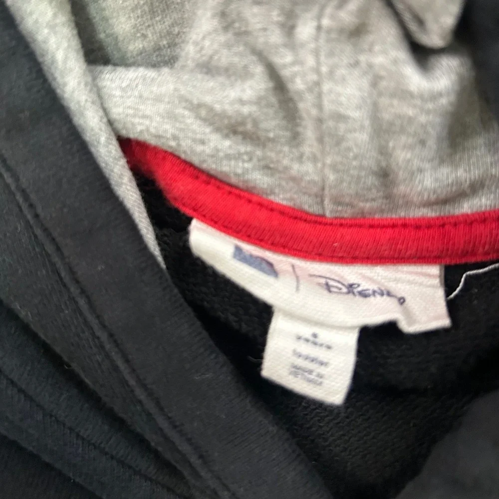 Gap Kids Disney Mickey Mouse Glitter Graphic Hoodie Black Youth Size S